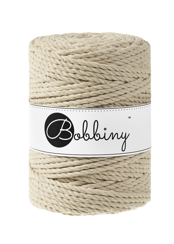 Corde Macramé Torsadé 5mm Bobbiny - Couleur Beige