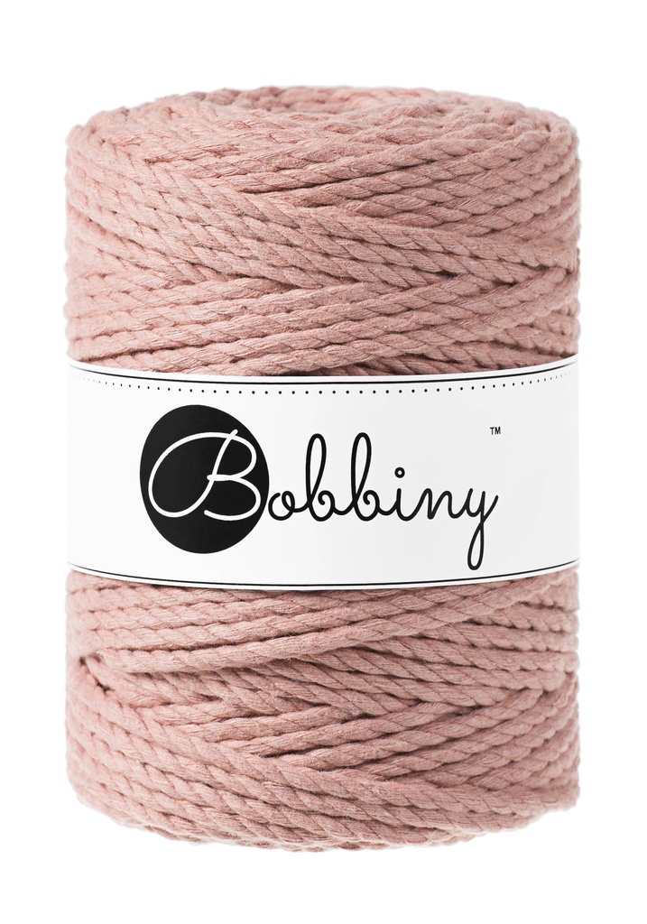 Corde Macramé Torsadé 5mm Bobbiny - Couleur Blush