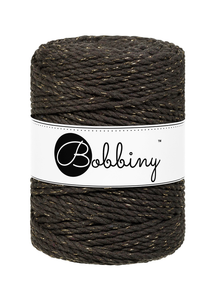 Corde Macramé Torsadé 5mm Bobbiny - Couleur Golden Espresso