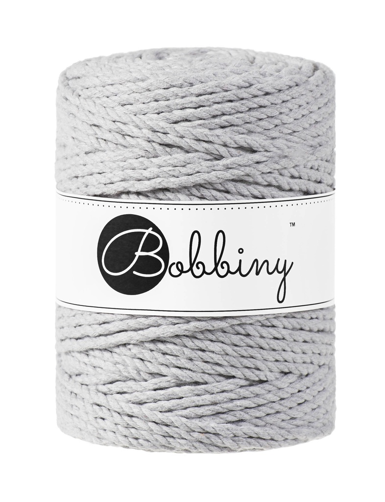 Corde Macramé Torsadé 5mm Bobbiny - Couleur Light Grey