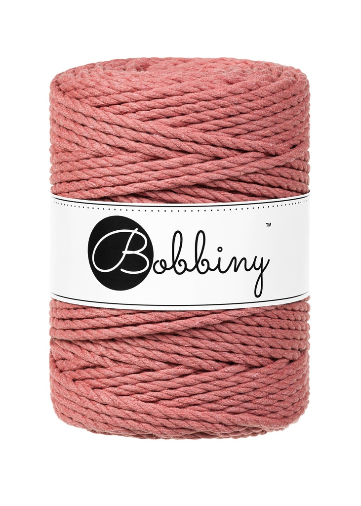 Corde Macramé Torsadé 5mm Bobbiny - Couleur Peony