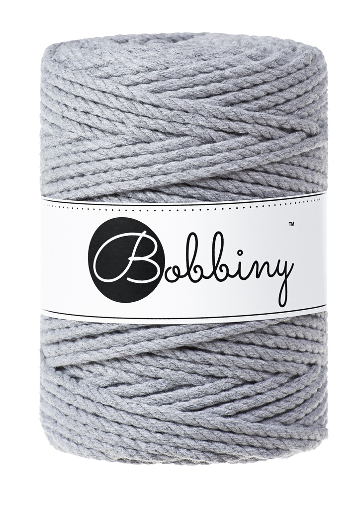 Corde Macramé Torsadé 5mm Bobbiny - Couleur Silver