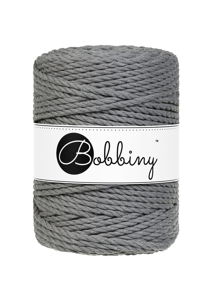 Corde Macramé Torsadé 5mm Bobbiny - Couleur Stone Grey