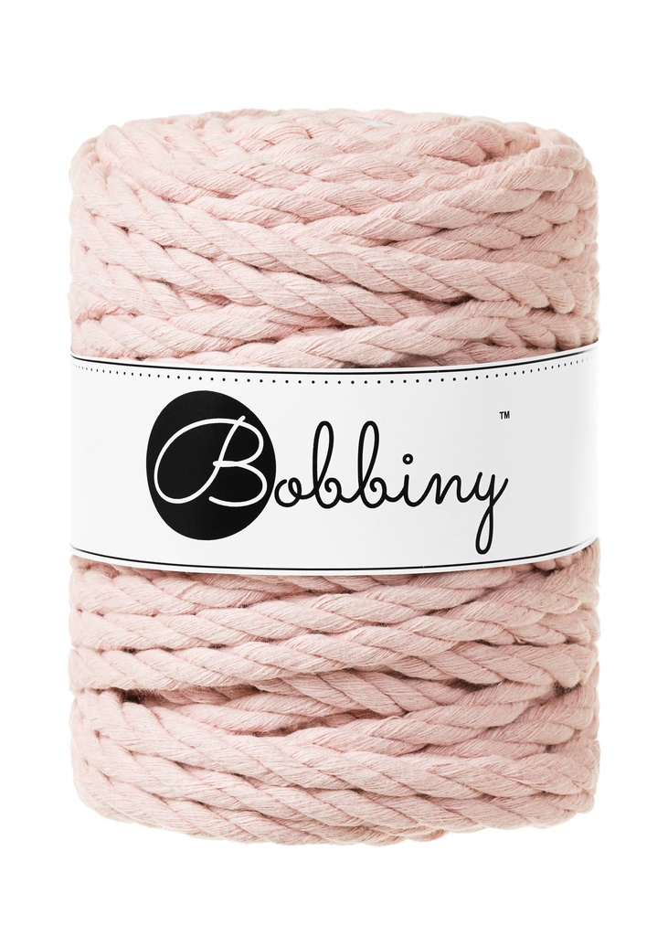 Corde Macramé Torsadé 9mm Bobbiny - Couleur Pastel Pink