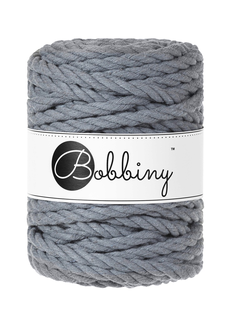 Corde Macramé Torsadé 9mm Bobbiny - Couleur Steel