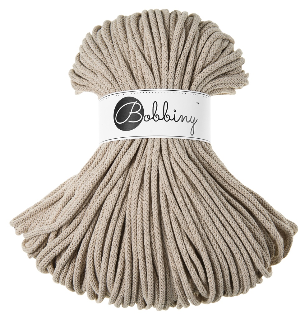 Corde Macramé Tressé 5mm Bobbiny - Couleur Beige