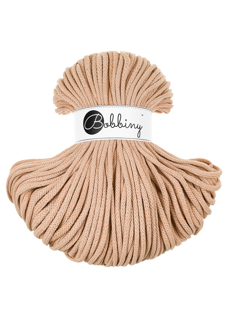 Corde Macramé Tressé 5mm Bobbiny - Couleur Biscuit