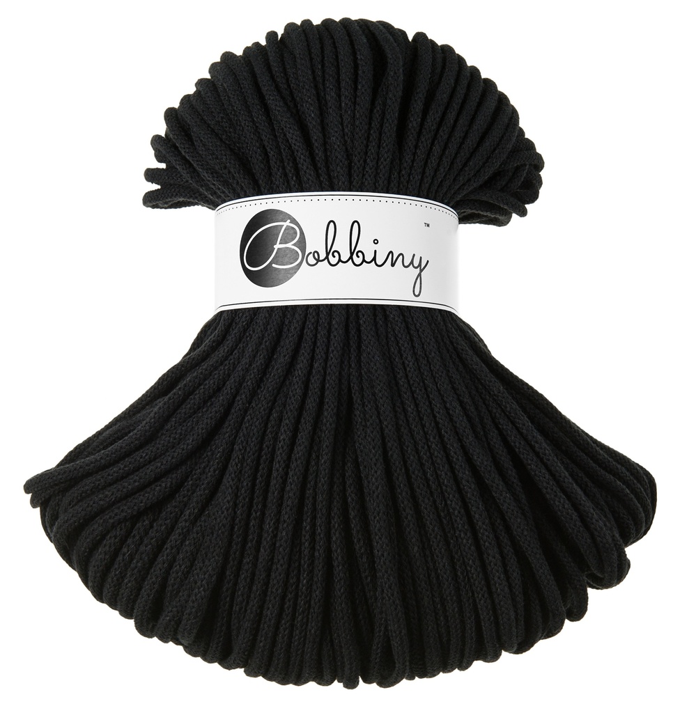 Corde Macramé Tressé 5mm Bobbiny - Couleur Black