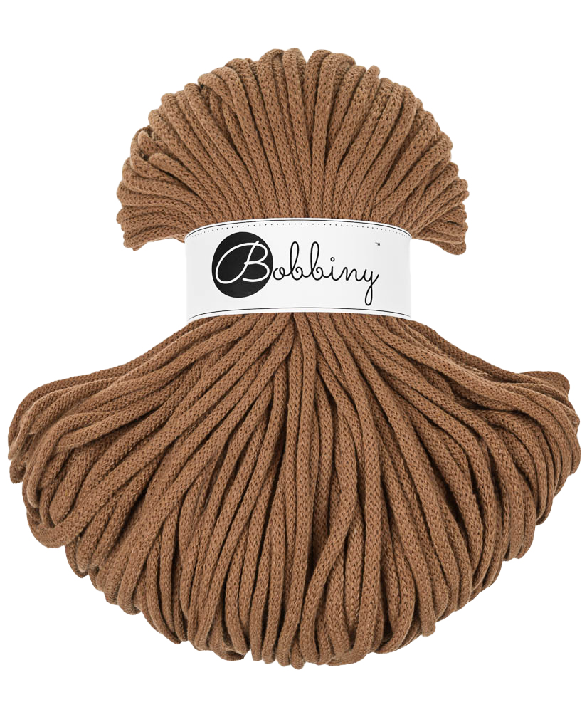 Corde Macramé Tressé 5mm Bobbiny - Couleur Caramel