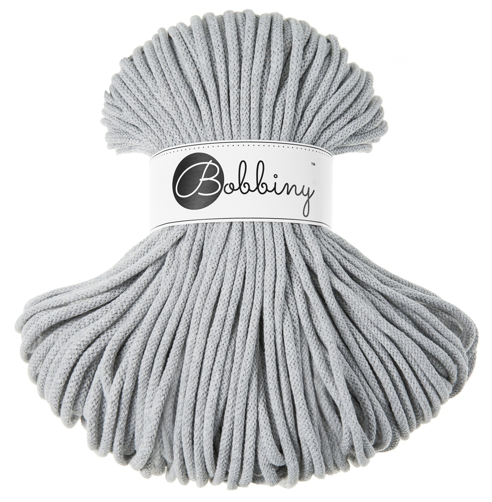 Corde Macramé Tressé 5mm Bobbiny - Couleur Light Grey