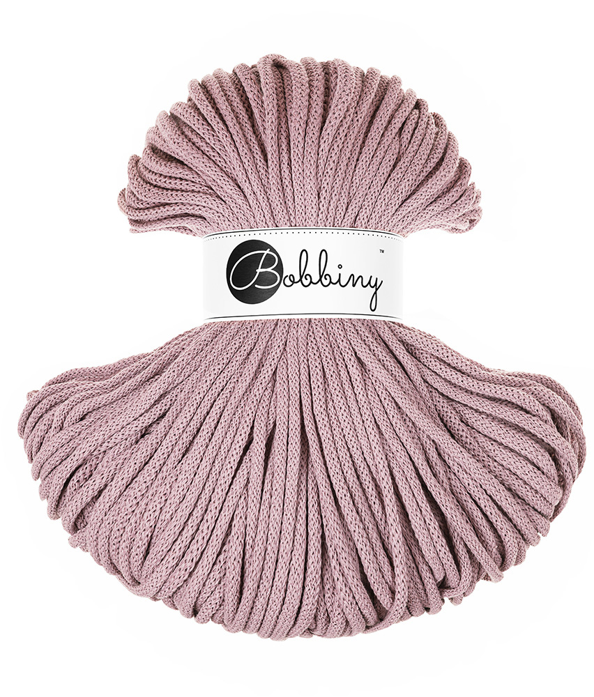 Corde Macramé Tressé 5mm Bobbiny - Couleur Mauve