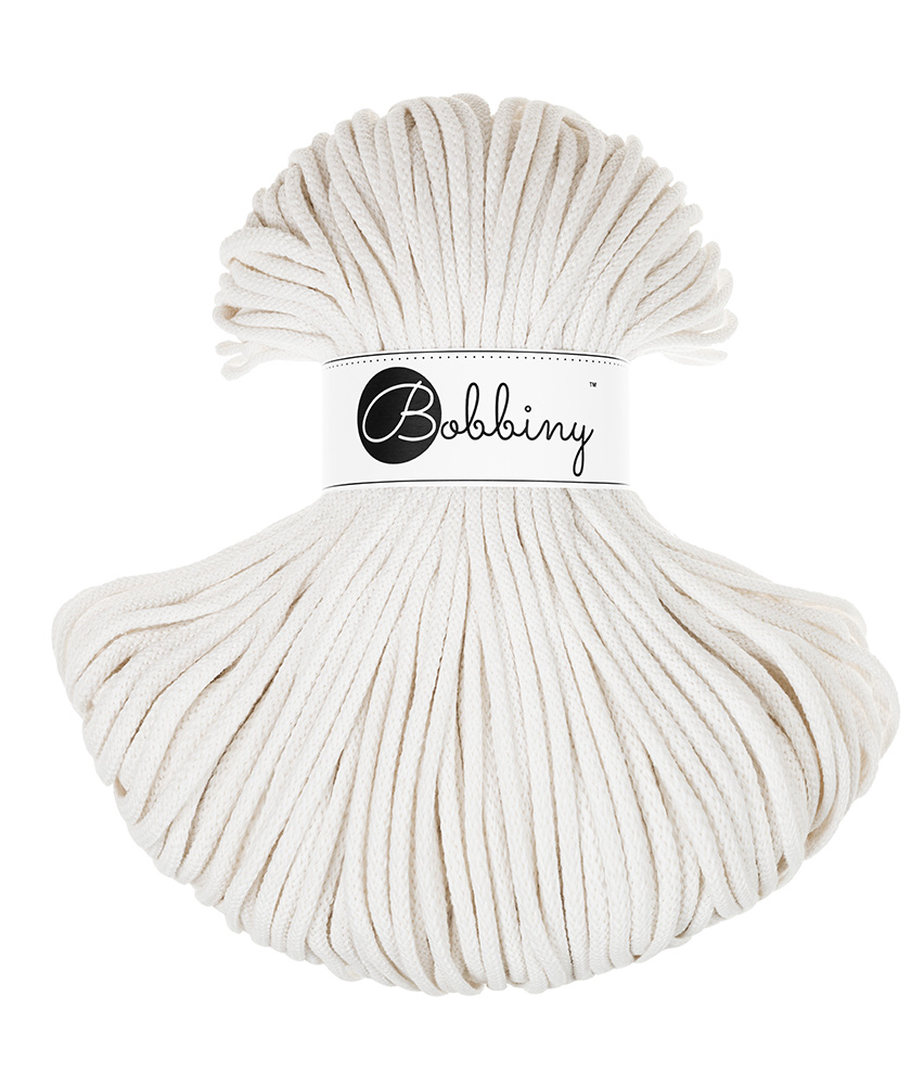 Corde Macramé Tressé 5mm Bobbiny - Couleur Off White