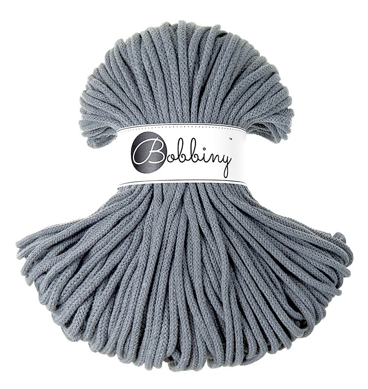 Corde Macramé Tressé 5mm Bobbiny - Couleur Steel