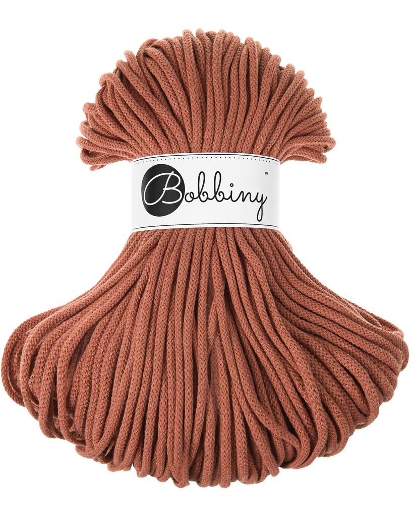Corde Macramé Tressé 5mm Bobbiny - Couleur Terracotta
