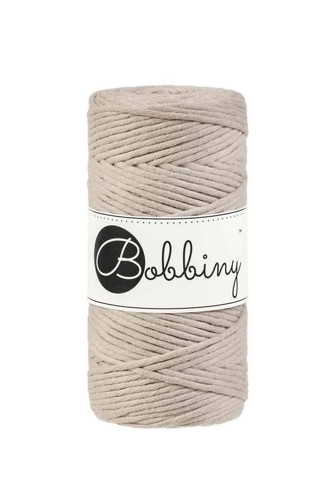 Corde Macramé Peigné 3mm Bobbiny - Couleur Beige