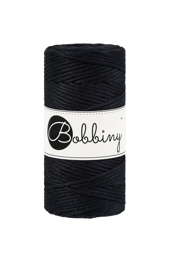 Corde Macramé Peigné 3mm Bobbiny - Couleur Black