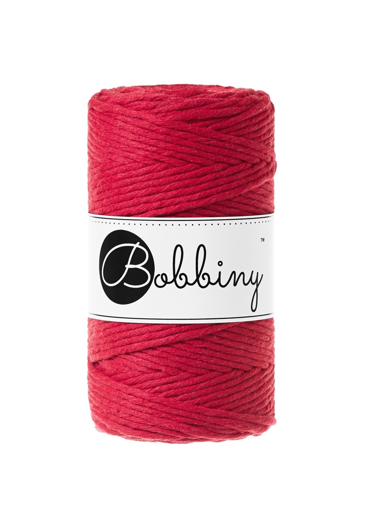 Corde Macramé Peigné 3mm Bobbiny - Couleur Classic Red