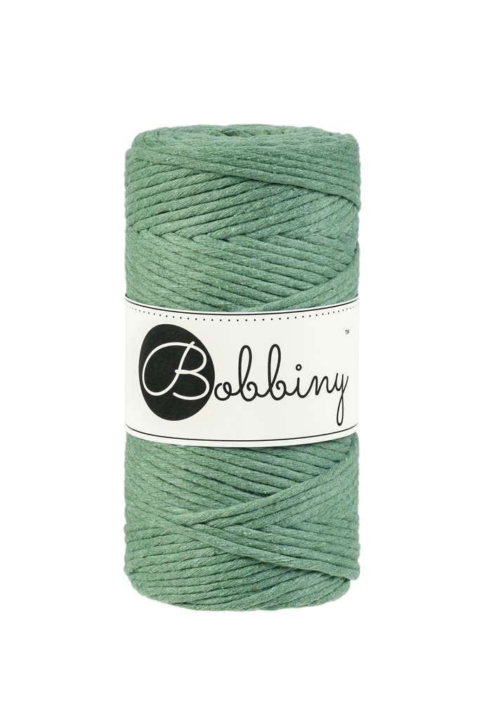 Corde Macramé Peigné 3mm Bobbiny - Couleur Eucalyptus Green