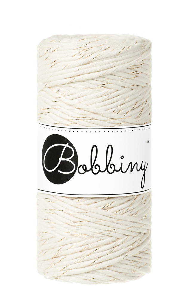 Corde Macramé Peigné 3mm Bobbiny - Couleur Golden Natural