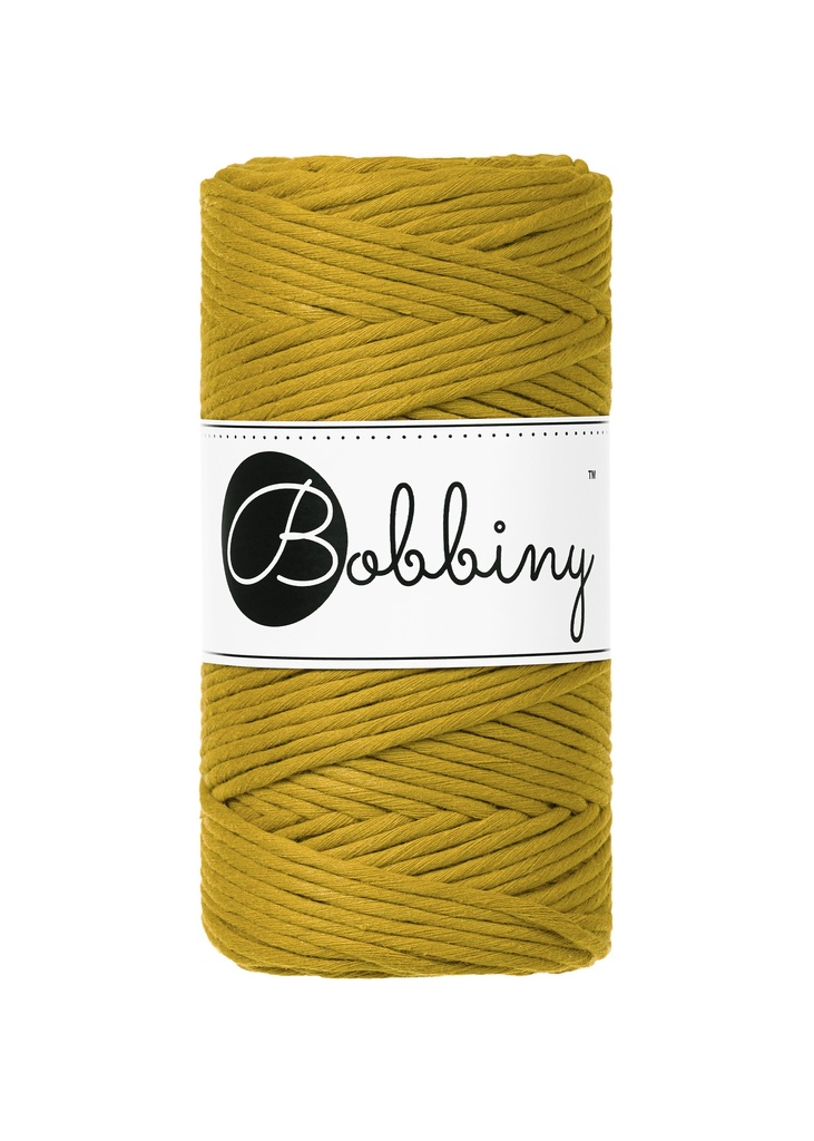 Corde Macramé Peigné 3mm Bobbiny - Couleur Spicy Yellow