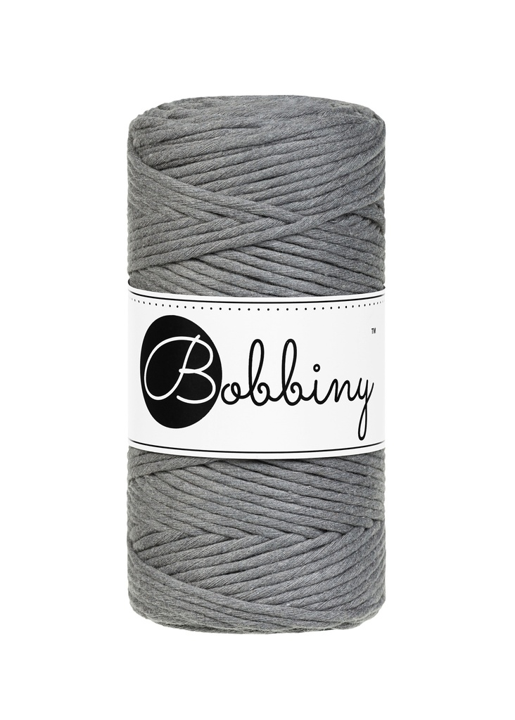Corde Macramé Peigné 3mm Bobbiny - Couleur Stone Grey