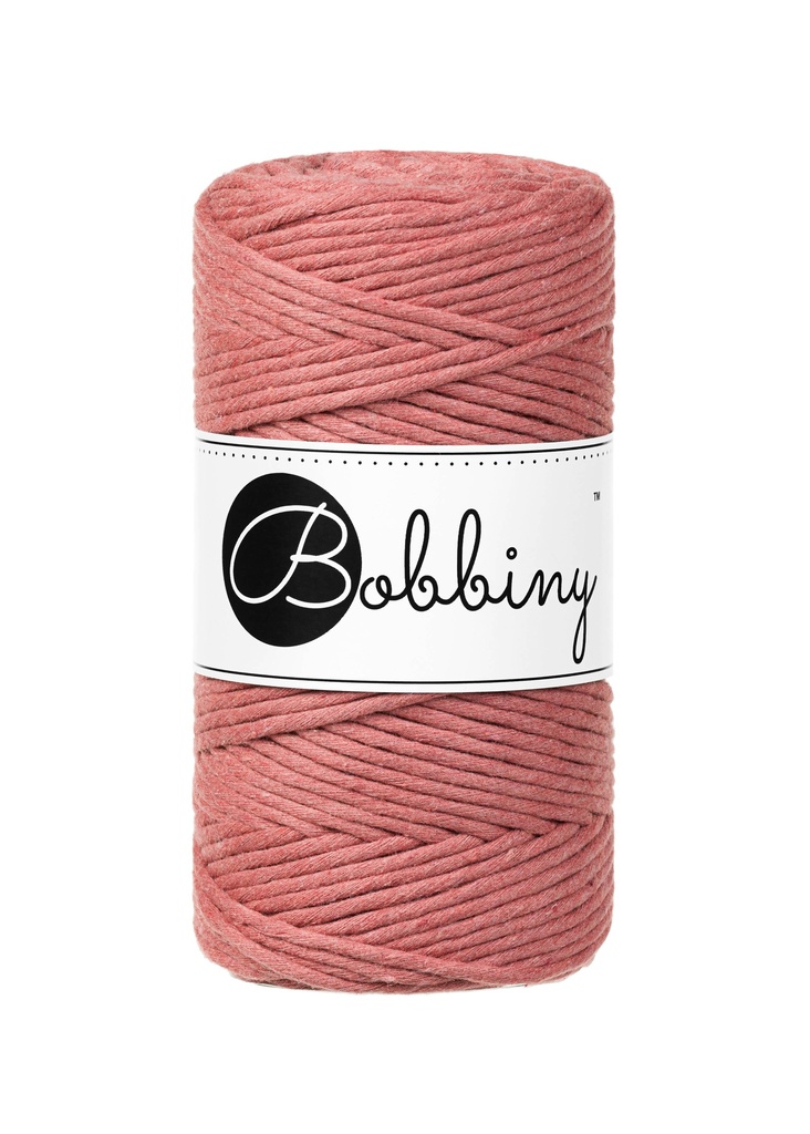 Corde Macramé Peigné 3mm Bobbiny - Couleur Peony