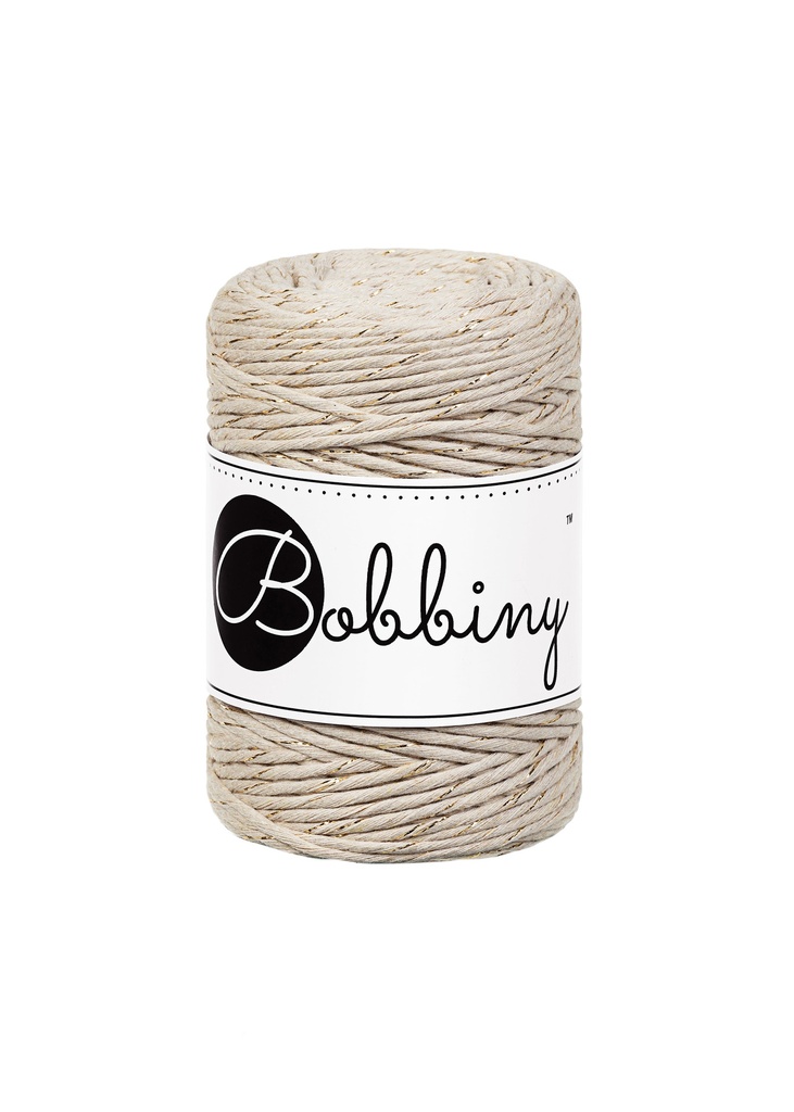 Corde Macramé Peigné 1,5mm Bobbiny - Couleur Golden Beige