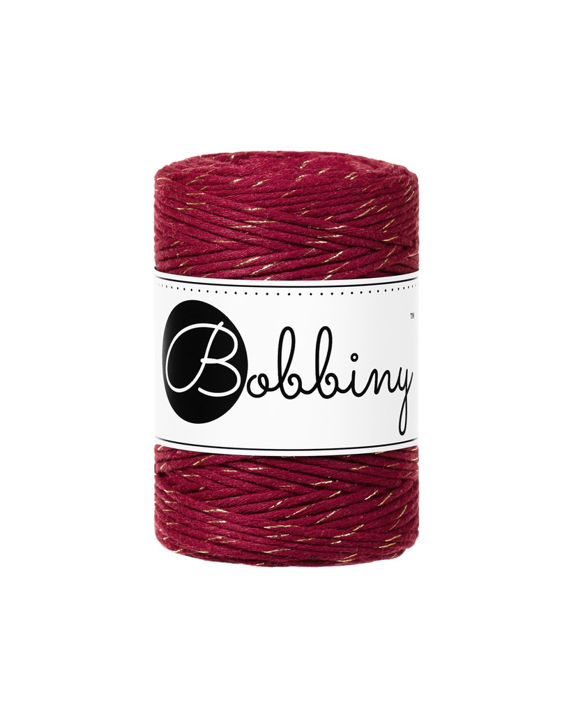 Corde Macramé Peigné 1,5mm Bobbiny - Couleur Golden Wine Red