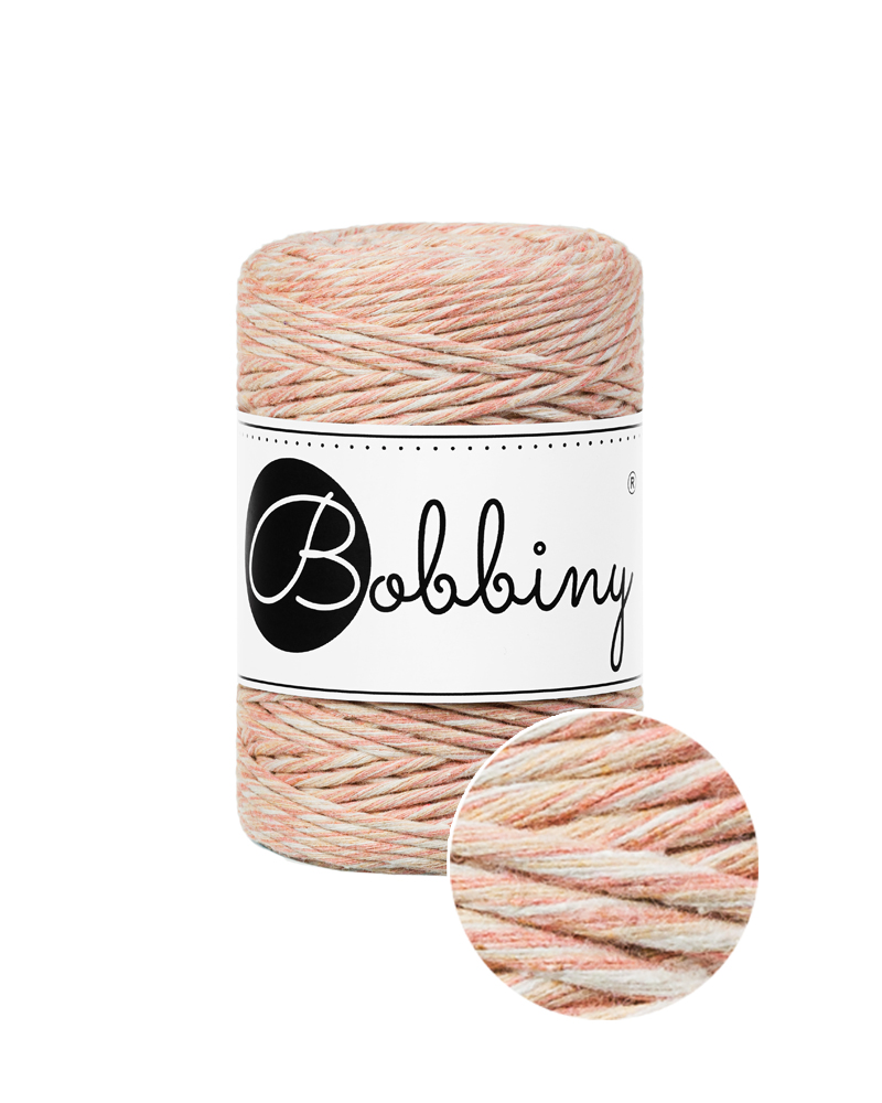 Corde Macramé Peigné 1,5mm Bobbiny - Couleur Peach Shake