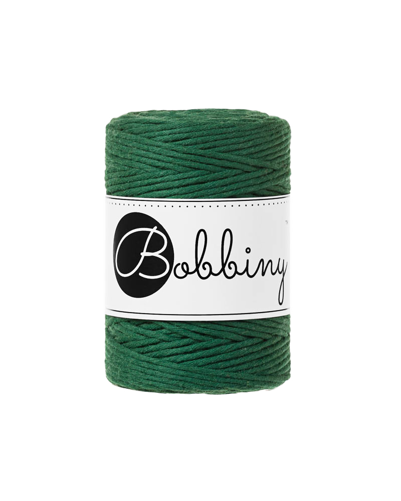 Corde Macramé Peigné 1,5mm Bobbiny - Couleur Pine Green