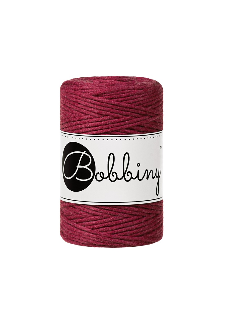 Corde Macramé Peigné 1,5mm Bobbiny - Couleur Wine Red