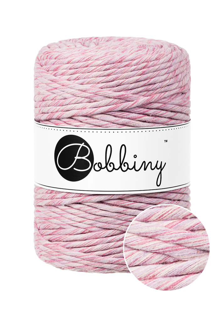 Corde Macramé Peigné 5mm Bobbiny - Couleur Raspberry Shake