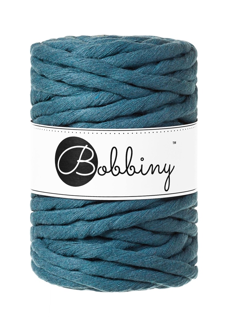 Corde Macramé Peigné 9mm Bobbiny - Couleur Peacock Blue