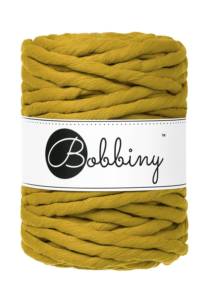Corde Macramé Peigné 9mm Bobbiny - Couleur Spicy Yellow