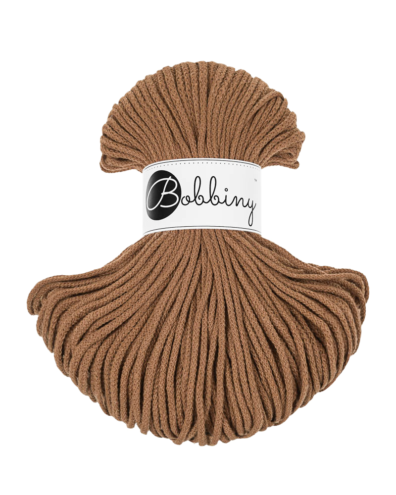 Corde Macramé Tressé 3mm Bobbiny - Couleur Caramel