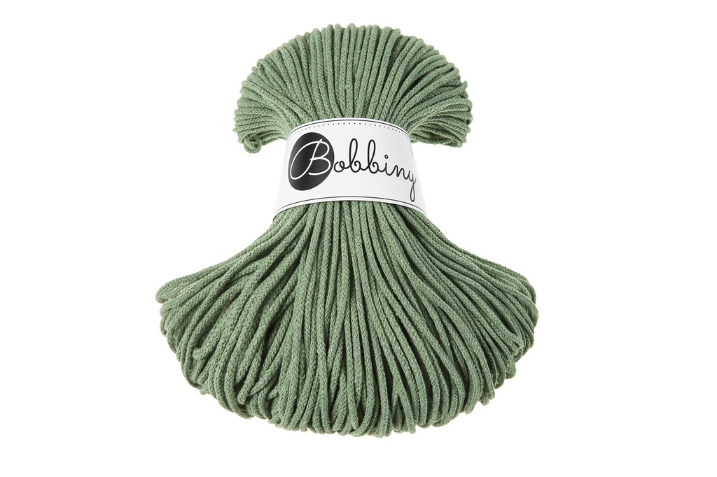 Corde Macramé Tressé 3mm Bobbiny - Couleur Eucalyptus Green