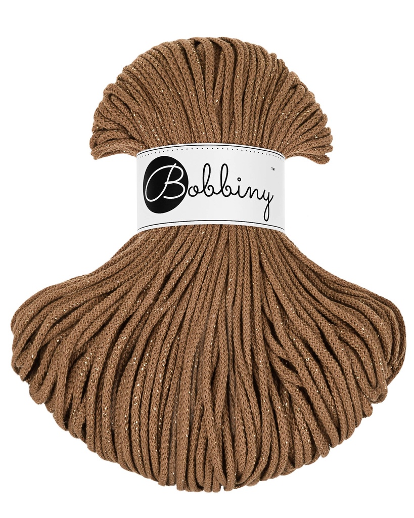 Corde Macramé Tressé 3mm Bobbiny - Couleur Golden Caramel