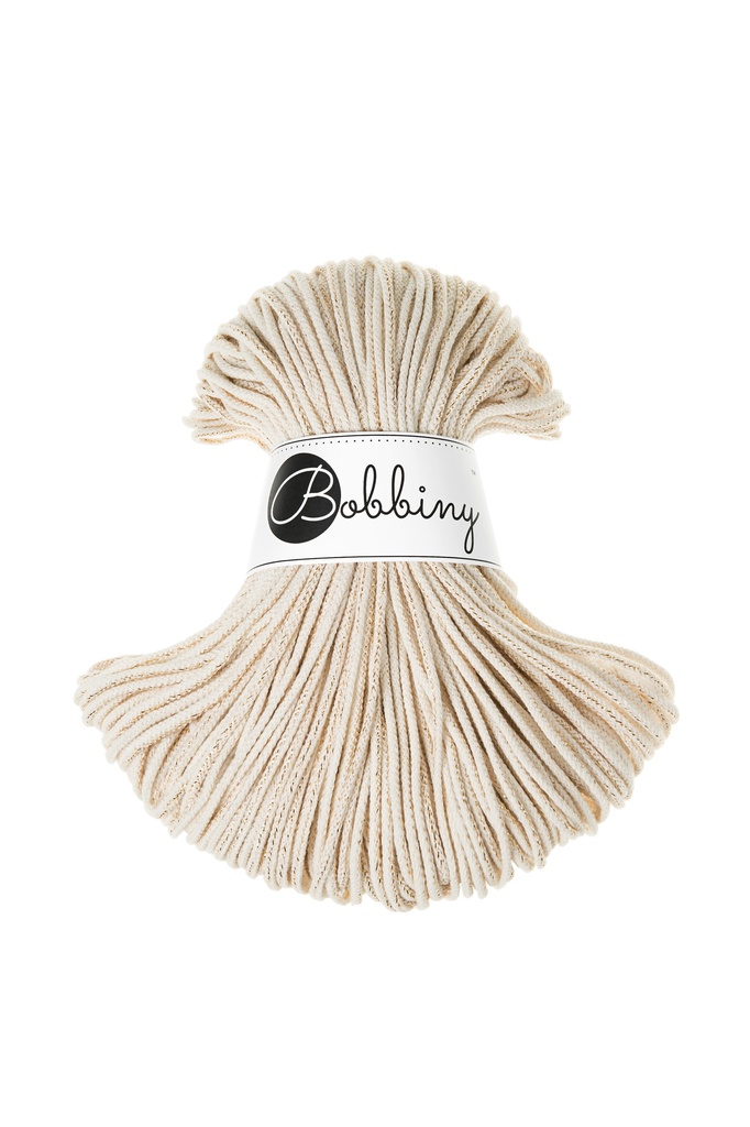 Corde Macramé Tressé 3mm Bobbiny - Couleur Golden Natural