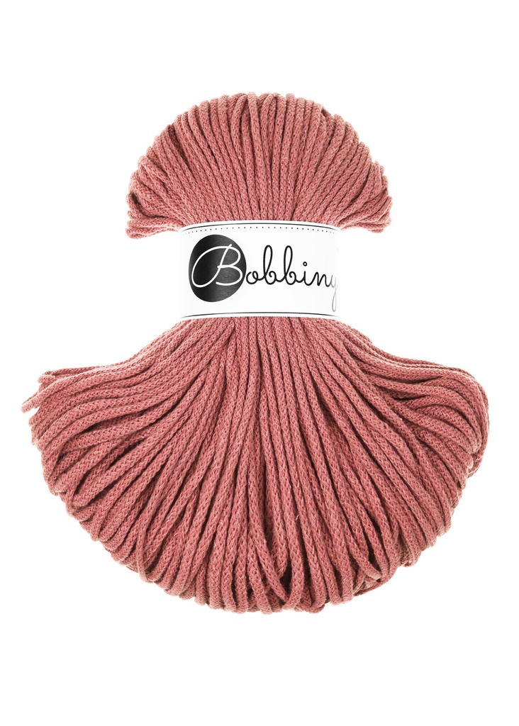 Corde Macramé Tressé 3mm Bobbiny - Couleur Peony