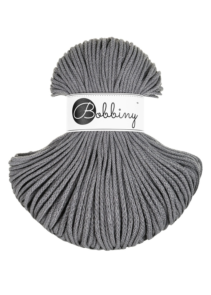 Corde Macramé Tressé 3mm Bobbiny - Couleur Stone Grey