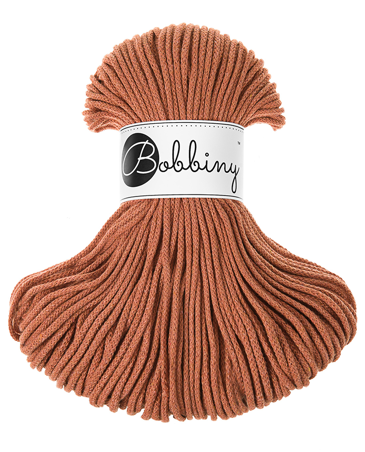 Corde Macramé Tressé 3mm Bobbiny - Couleur Terracotta