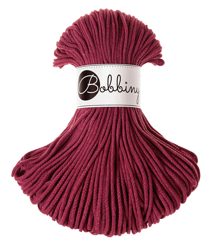 Corde Macramé Tressé 3mm Bobbiny - Couleur Wine Red
