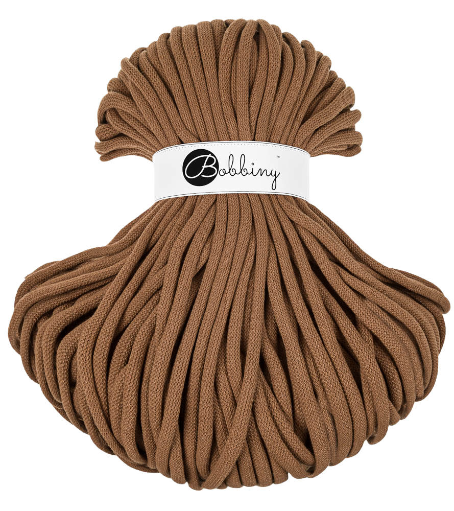 Corde Macramé Tressé 9mm Bobbiny - Couleur Caramel