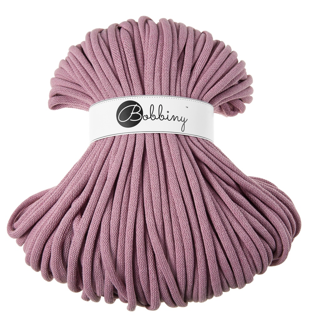 Corde Macramé Tressé 9mm Bobbiny - Couleur Dusty Pink
