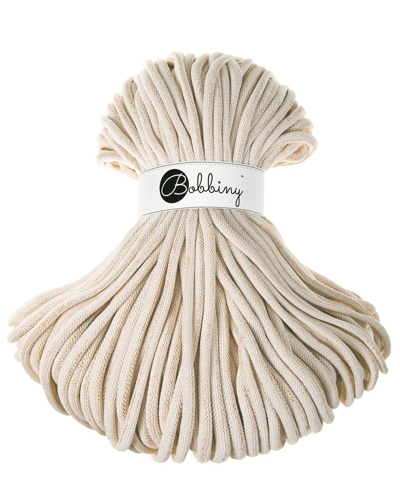 Corde Macramé Tressé 9mm Bobbiny - Couleur Golden Natural
