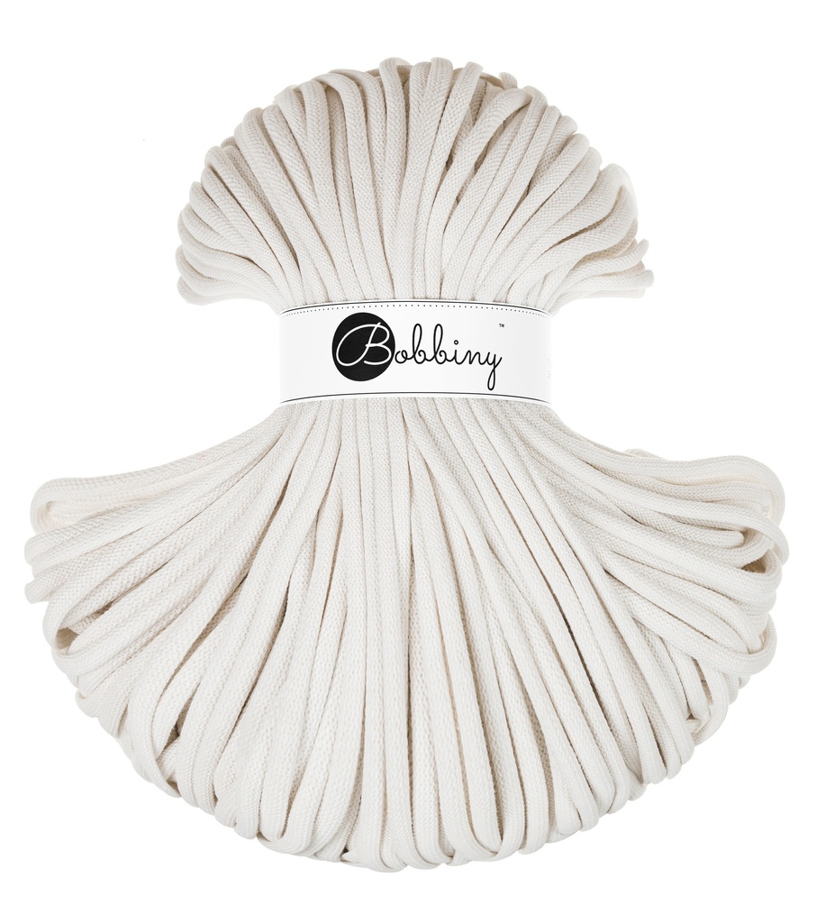 Corde Macramé Tressé 9mm Bobbiny - Couleur Off White