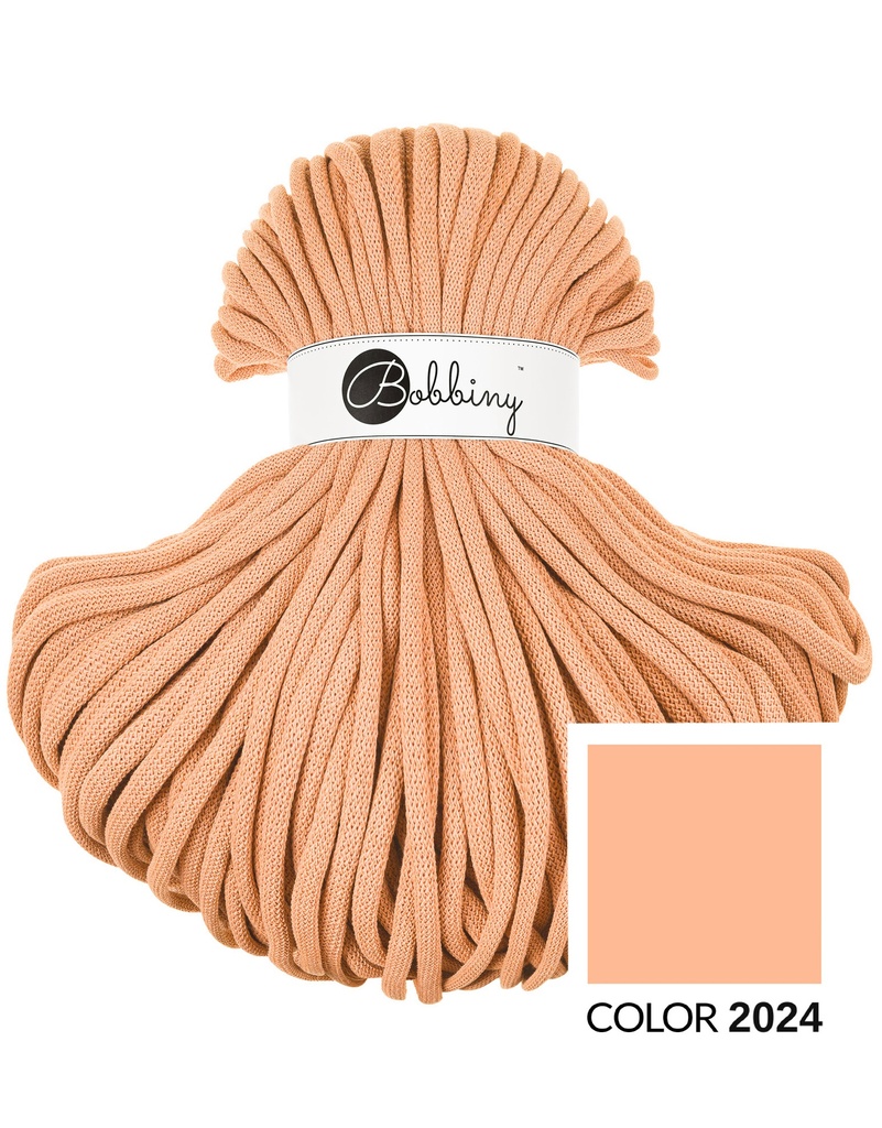 Corde Macramé Tressé 9mm Bobbiny - Couleur Peach Fuzz