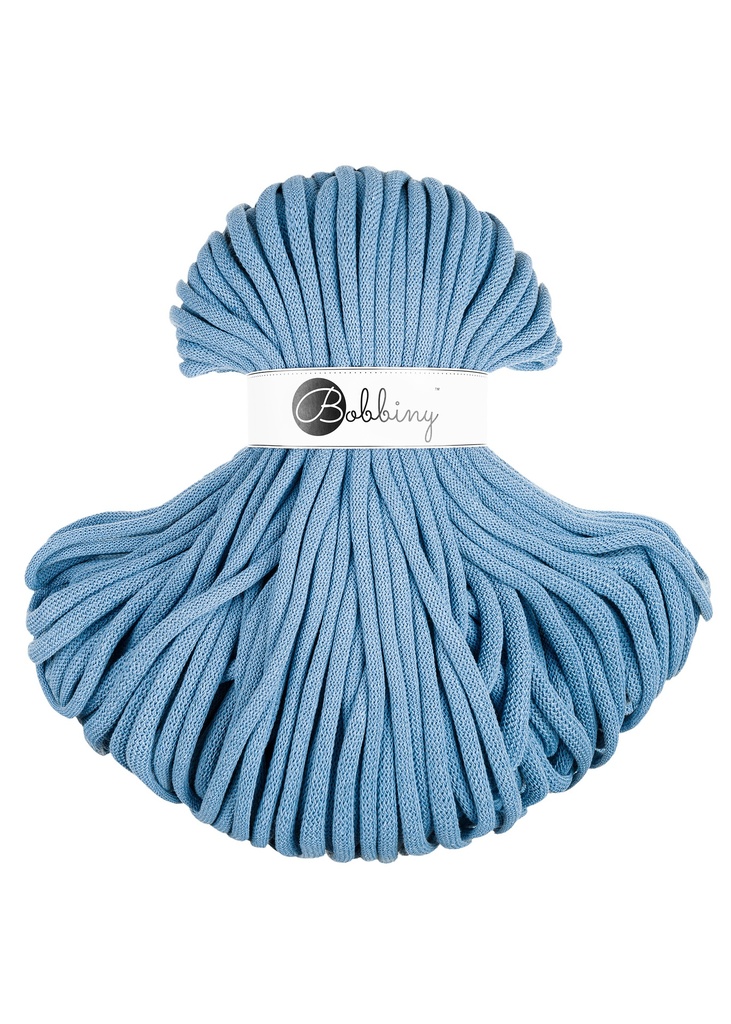 Corde Macramé Tressé 9mm Bobbiny - Couleur Perfect Blue