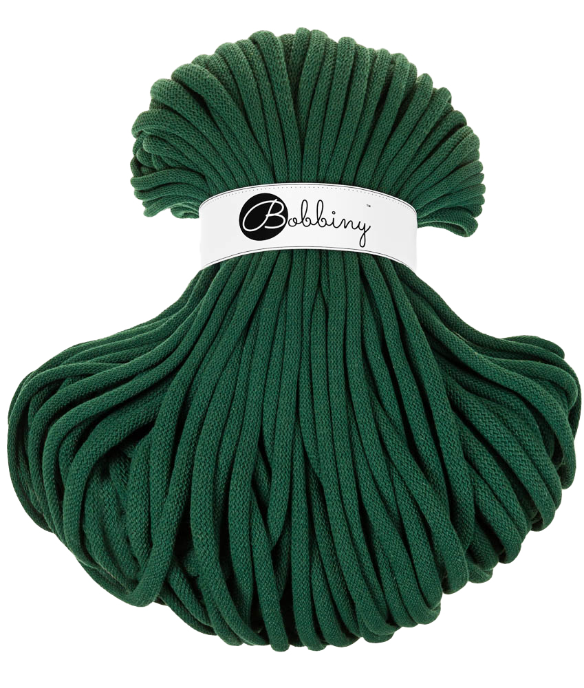 Corde Macramé Tressé 9mm Bobbiny - Couleur Pine Green