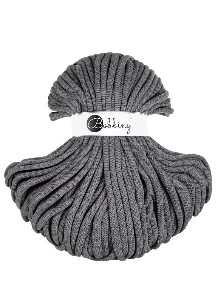Corde Macramé Tressé 9mm Bobbiny - Couleur Stone Grey